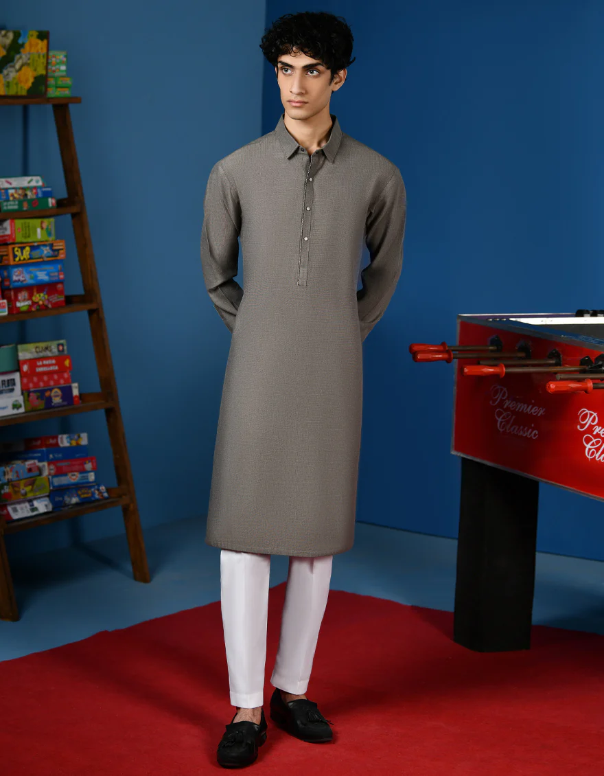 GREY KURTA | JTK-US-04-34557