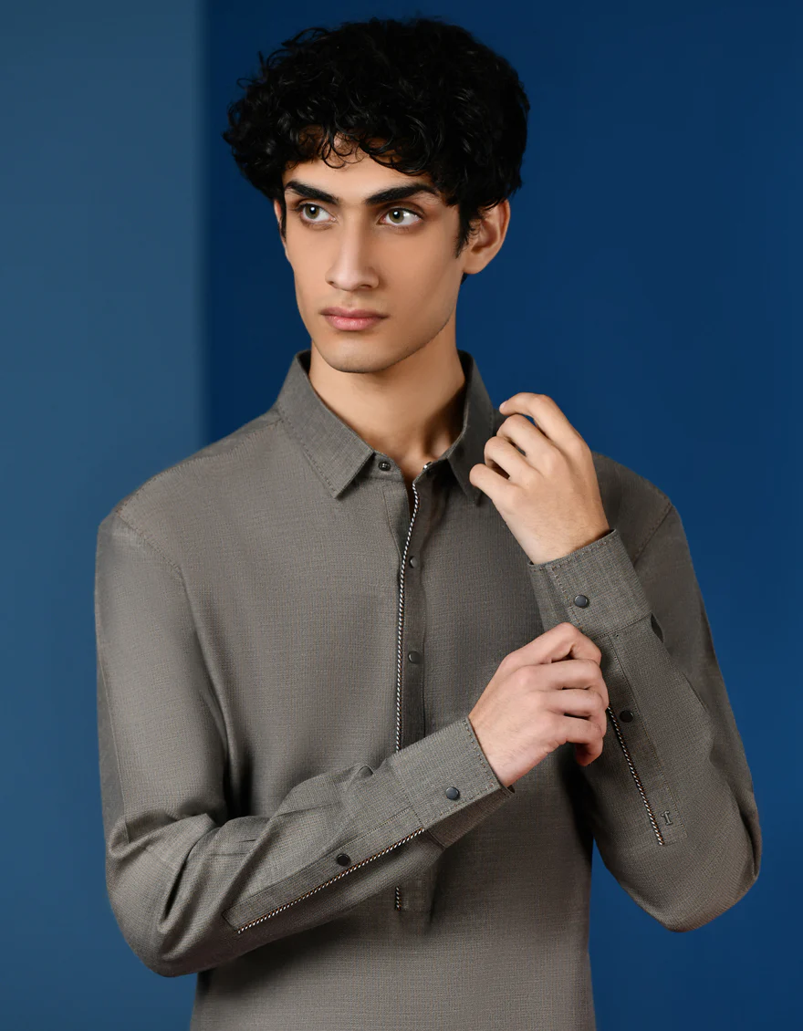 GREY KURTA | JTK-US-04-34557 - Image 2
