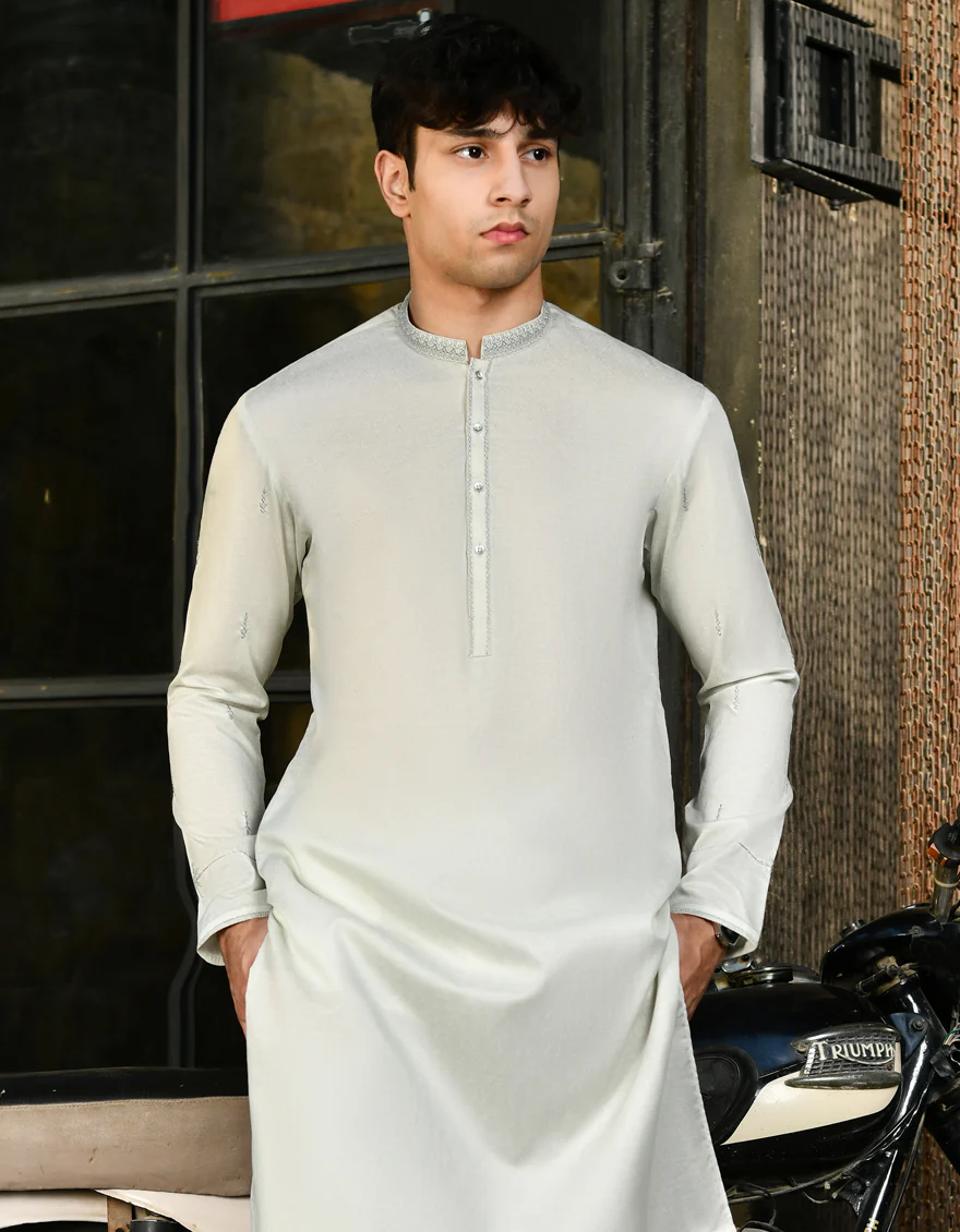 GREEN KURTA | JTK-US-24-46240 - Image 3