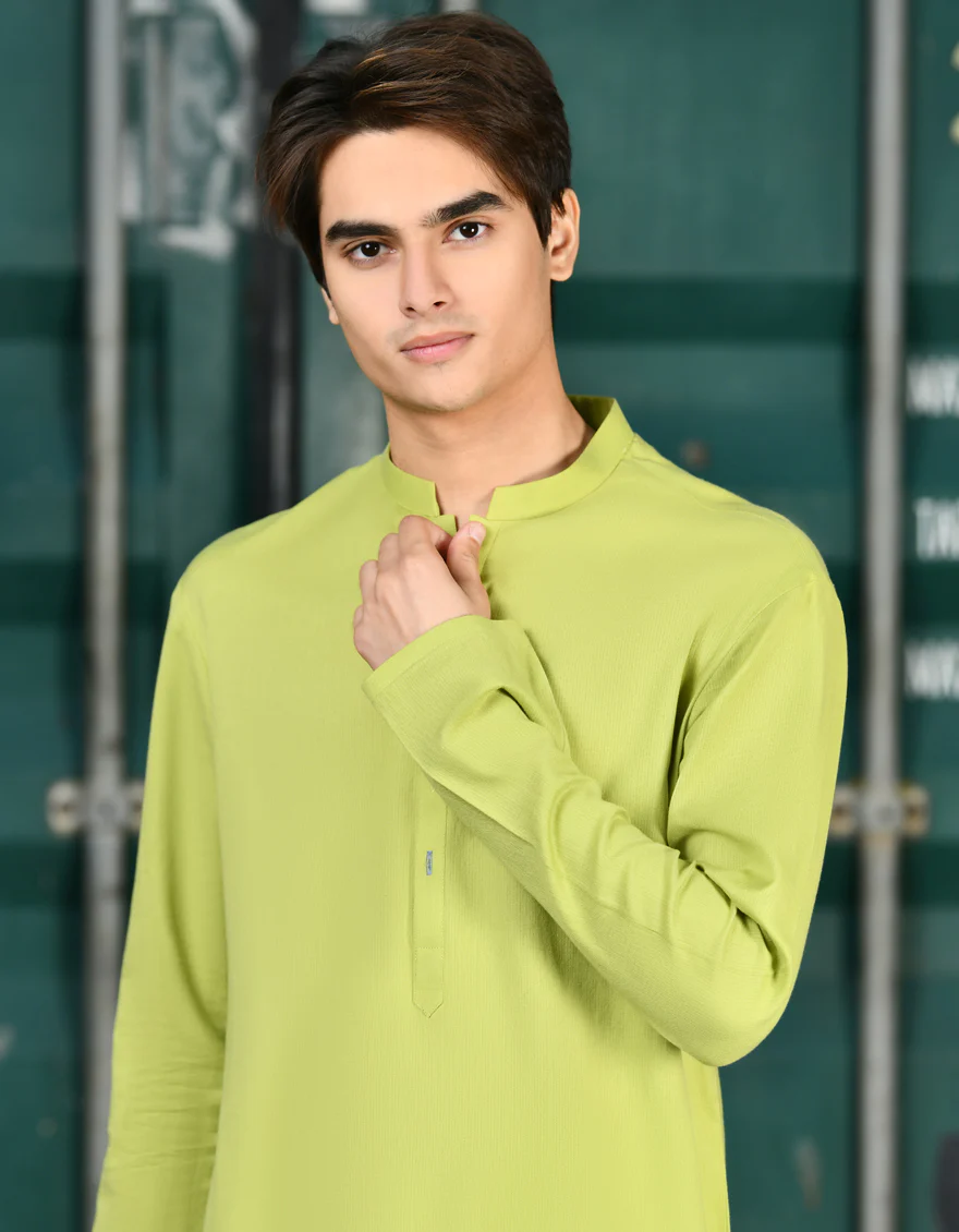 GREEN KURTA | JTK-US-24-46250 - Image 2