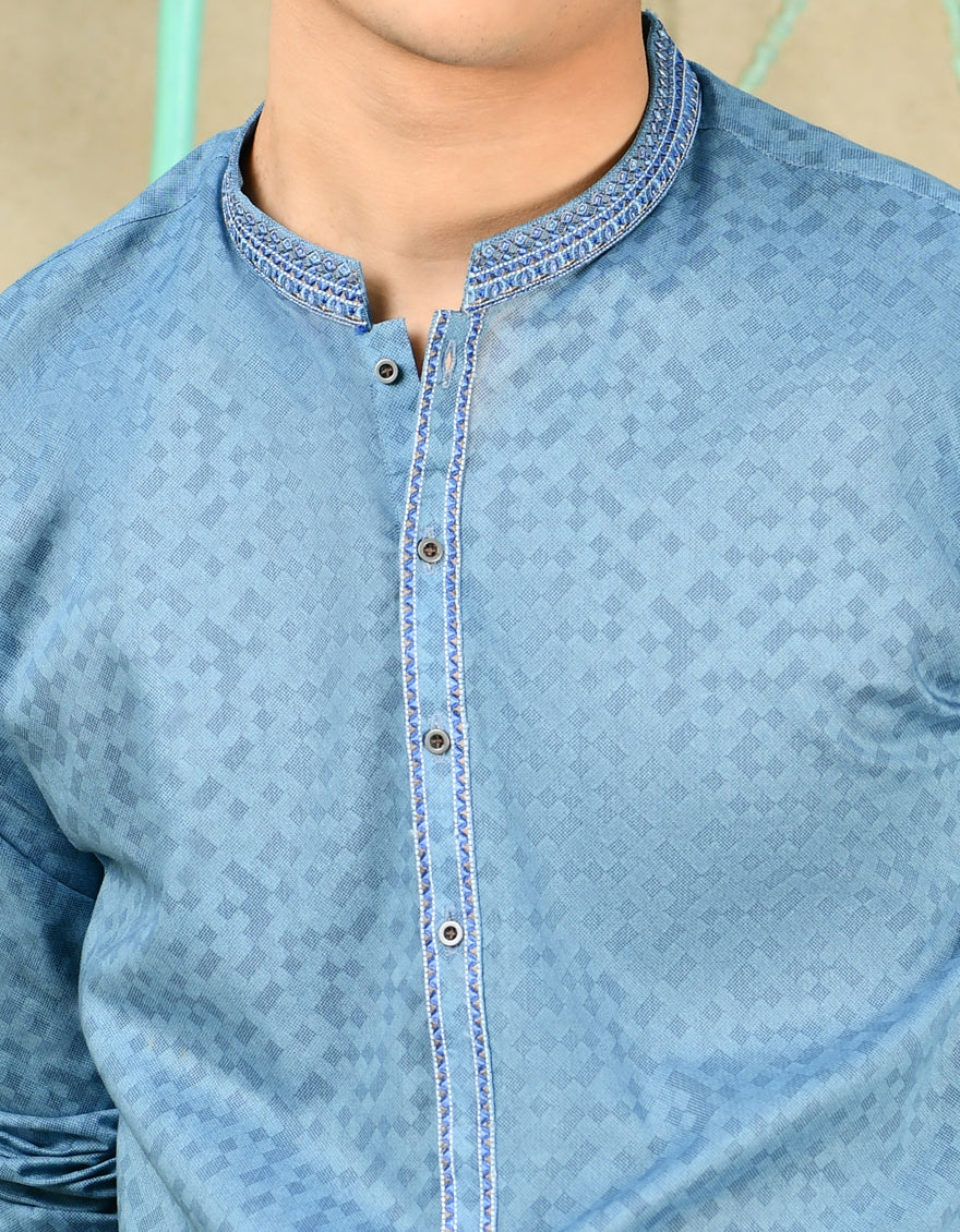 BLUE KURTA | JTK-US-24-46262 - Image 2