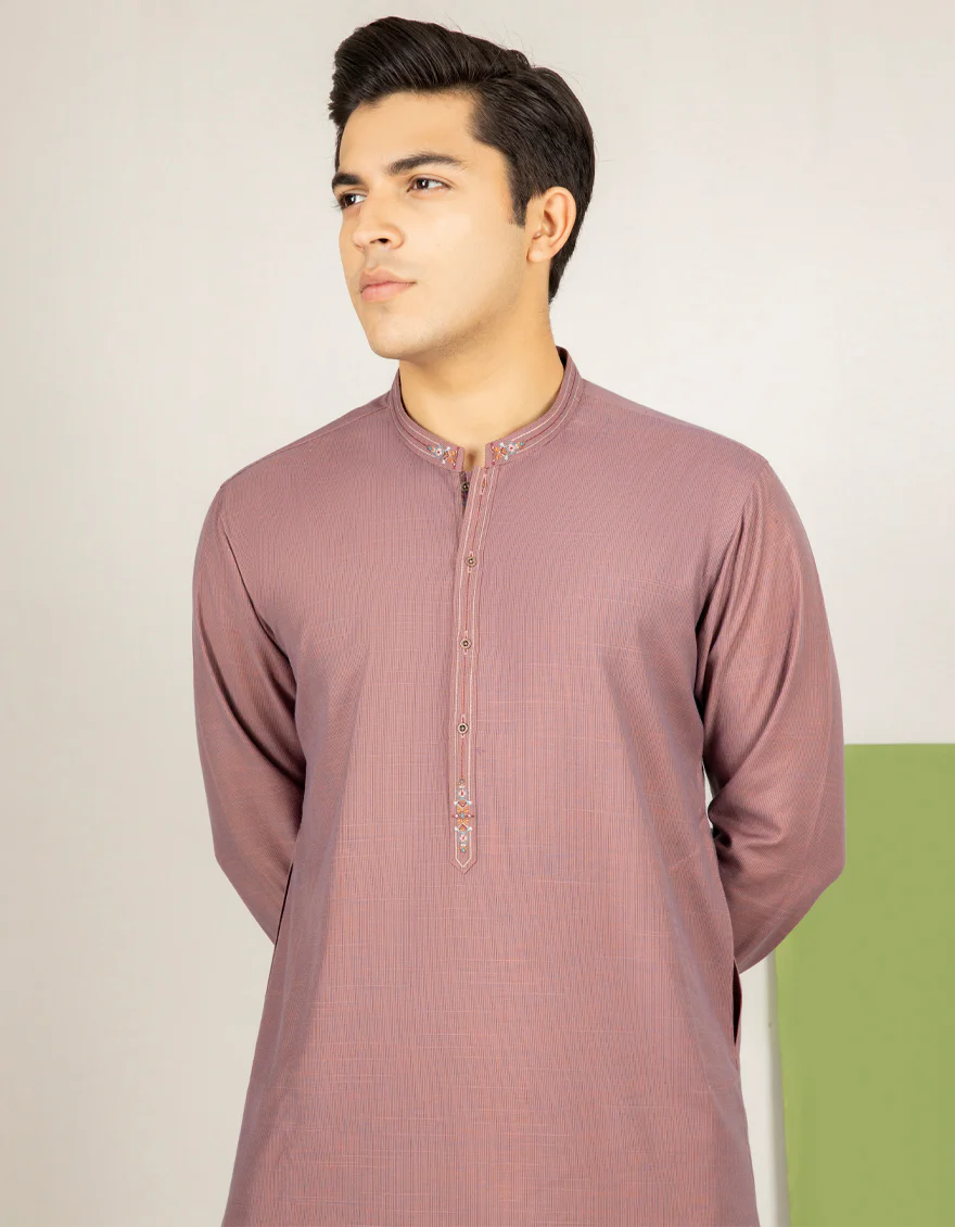 DULL PURPLE VISCOSE KURTA | JTK-US-44156/A22/JJ8688-SF - Image 2