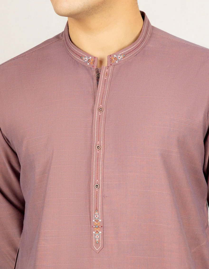 DULL PURPLE VISCOSE KURTA | JTK-US-44156/A22/JJ8688-SF - Image 3