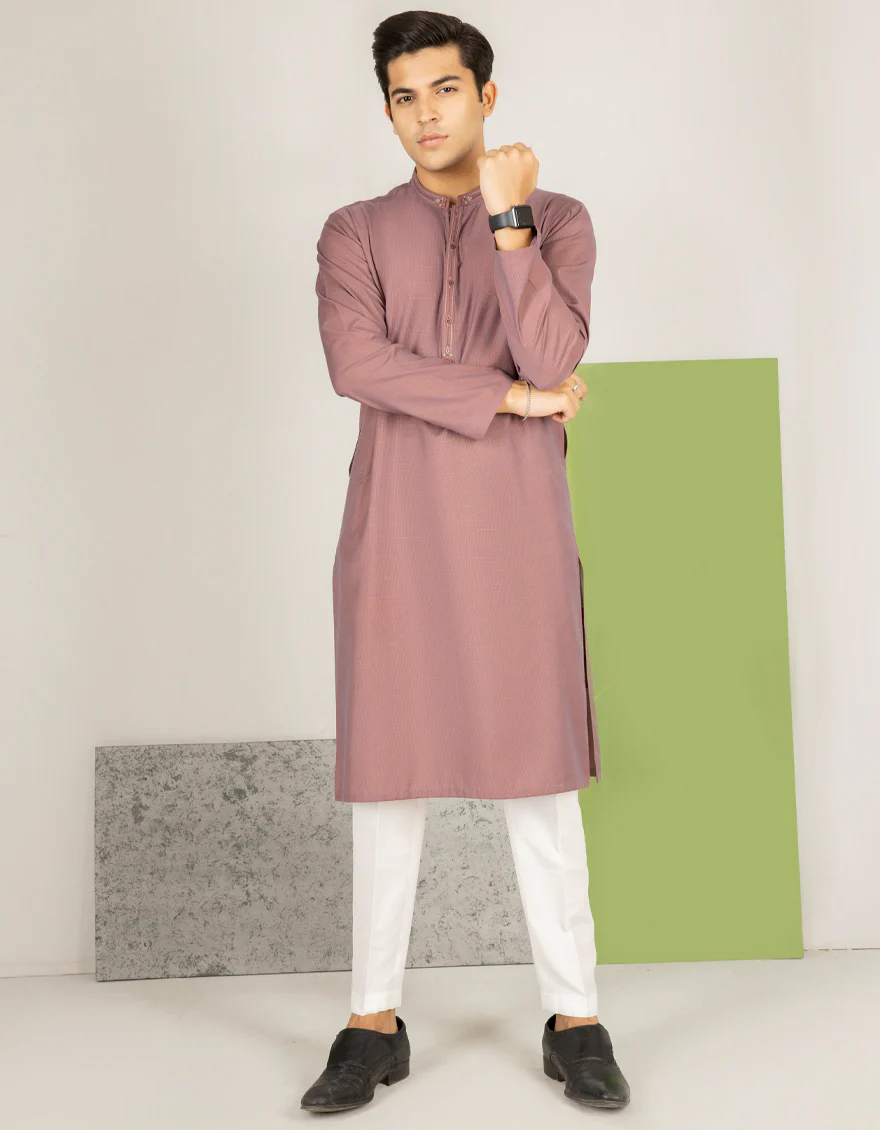 DULL PURPLE VISCOSE KURTA | JTK-US-44156/A22/JJ8688-SF - Image 4