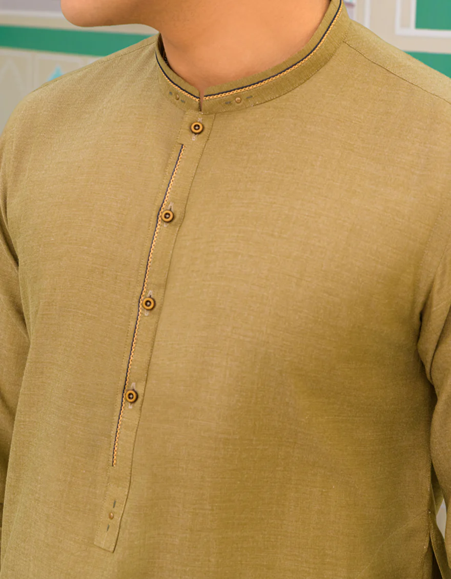 GREEN BLENDED KURTA | JTK-US-44207/A23/JJ8815-CL - Image 2