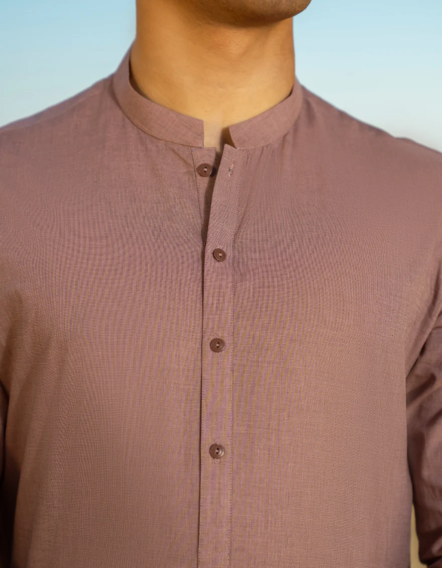 TEA PINK COTTON KURTA TROUSERS | JTKP-A-39287/S25/JJ9741-PN - Image 3