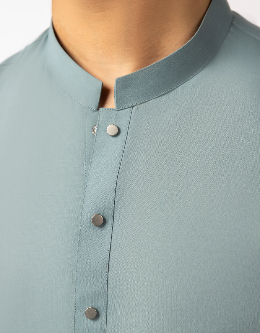 TEAL GREEN BLENDED KURTA TROUSERS | JTKP-A-46920/S26/JJ9821-PN - Image 3