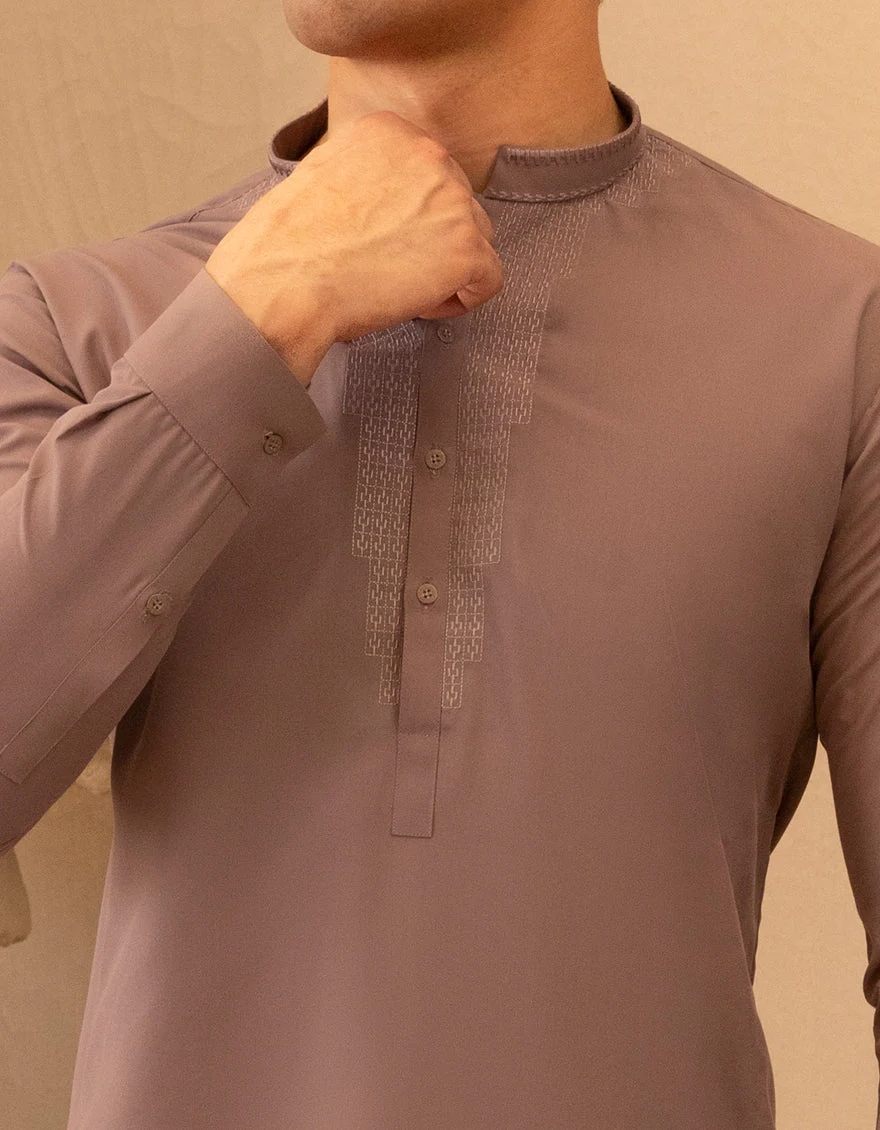 DULL BROWN BLENDED KURTA TROUSERS | JTKP-A-50126/S25/JJ9 - Image 2