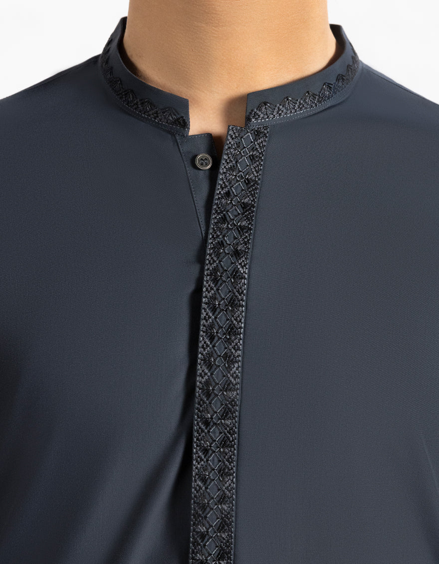 GREY BLENDED KURTA TROUSERS | JTKP-A-50233/S25/JJ9536-SF - Image 3