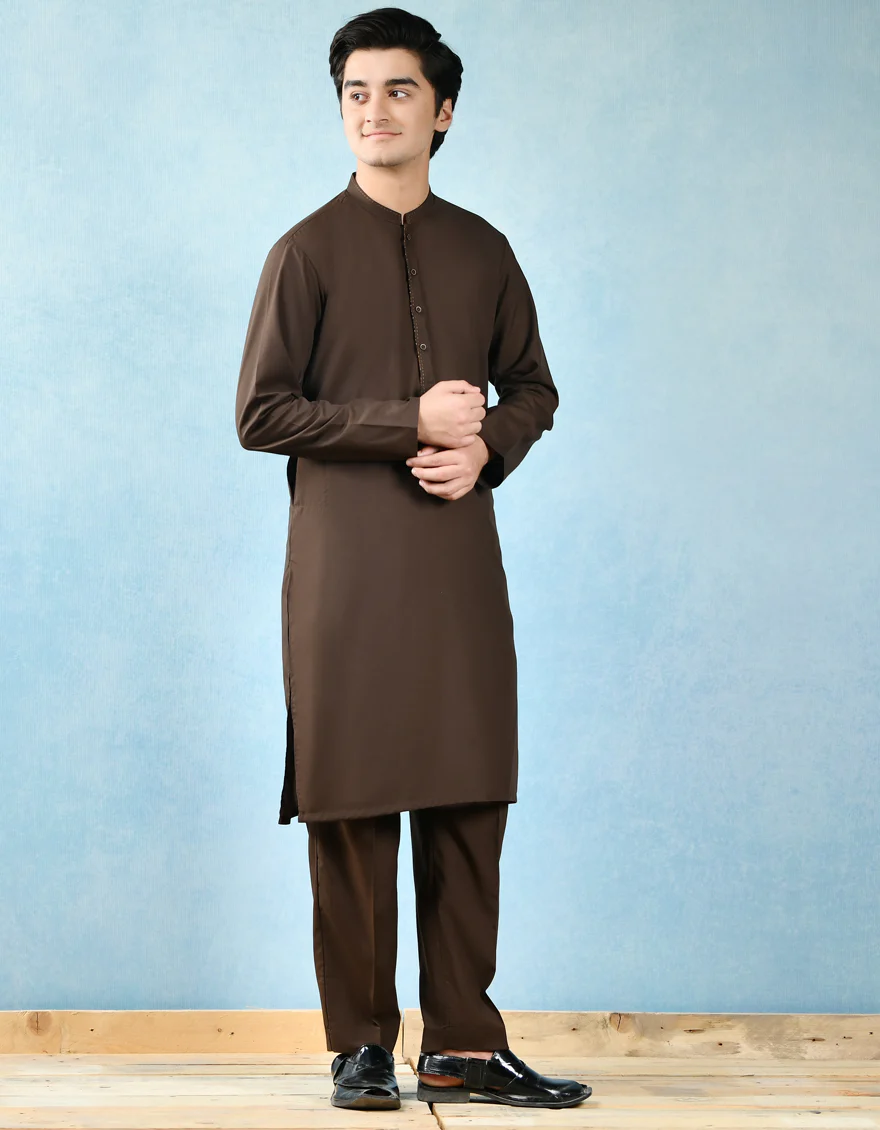 BROWN KURTA TROUSERS | JTKP-A-US-43066/S22/JJ8156-CL - Image 3