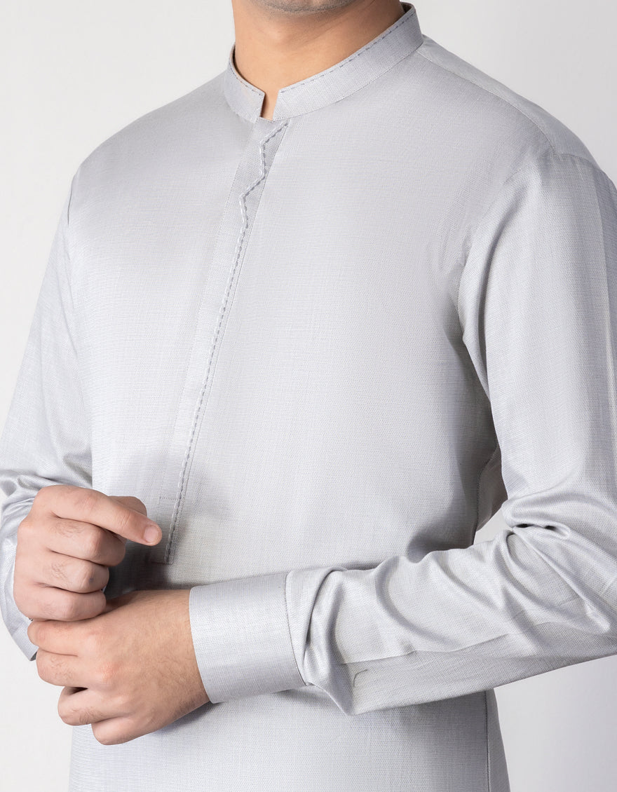 GREY COTTON KURTA TROUSERS | JTKP-S-US-34302/S23/JJ8683-CL - Image 2
