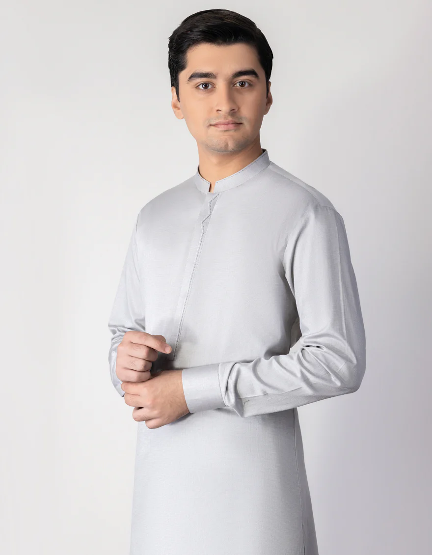 GREY COTTON KURTA TROUSERS | JTKP-S-US-34302/S23/JJ8683-CL - Image 3
