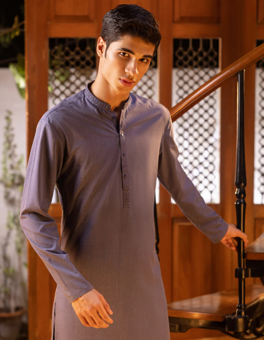 DULL PURPLE BLENDED KURTA TROUSERS | JTKP-S-US-38534/S22/JJ8179-SF - Image 3