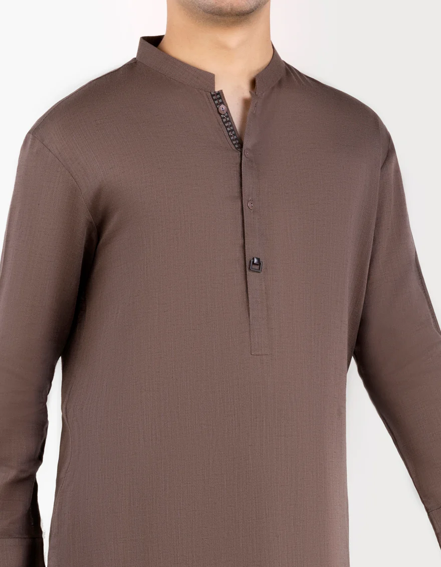 BROWN BLENDED KURTA TROUSERS | JTKP-S-US-38684/S23/JJ8198-CL - Image 2