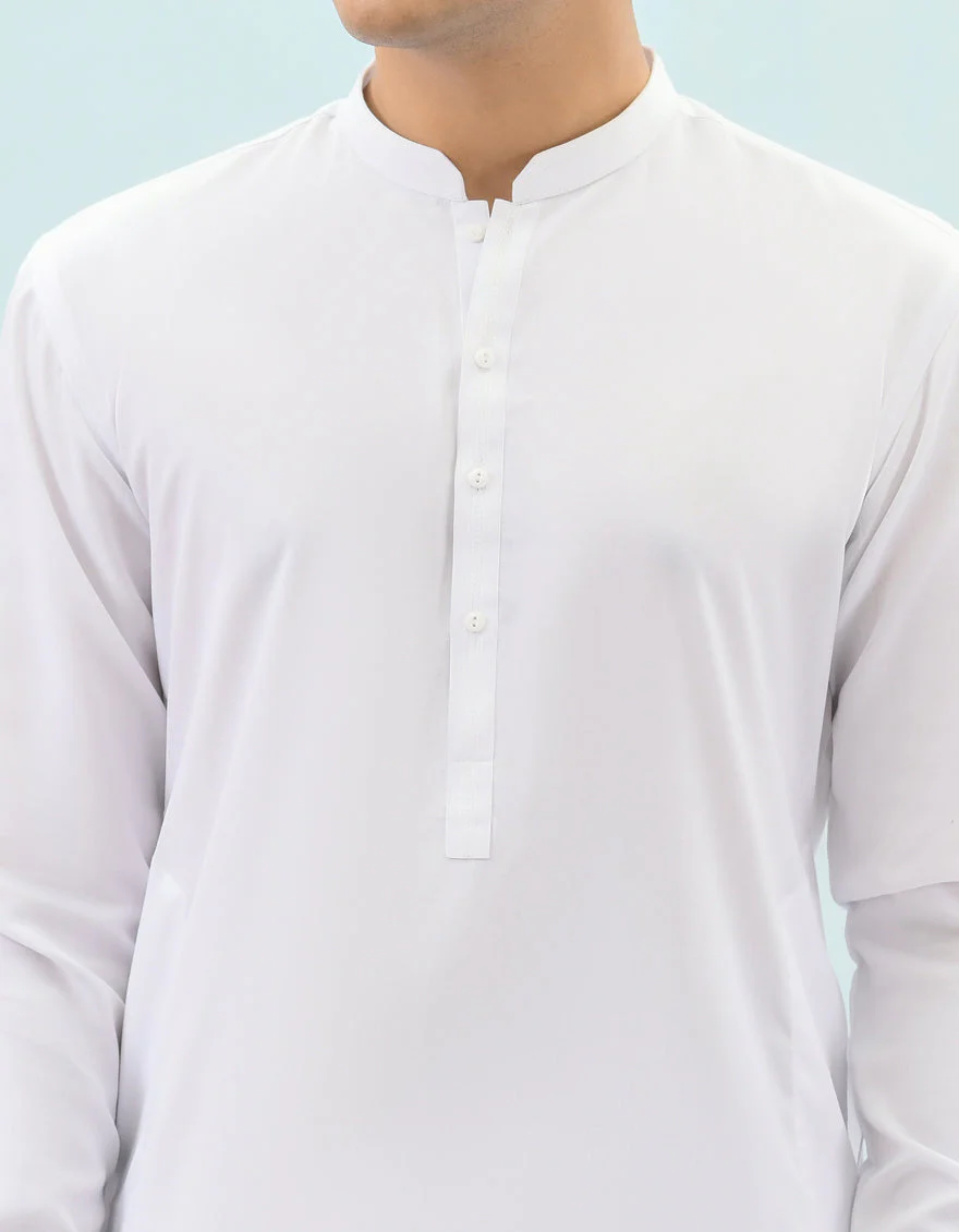 WHITE BLENDED KURTA TROUSERS | JTKP-US-44108/A22/JJ8346-CL - Image 2
