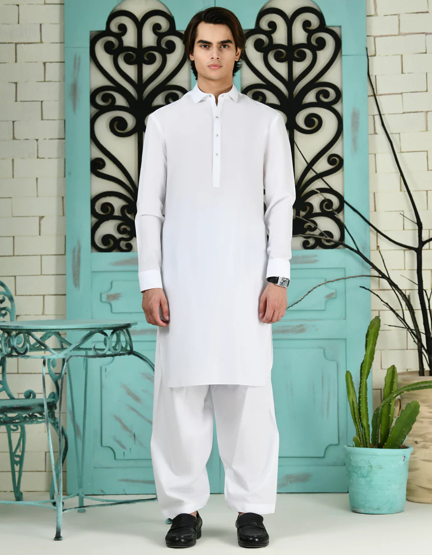 WHITE CVC KAMEEZ SHALWAR | JTKS-A-34720/S24/JJ8743-PN - Image 3