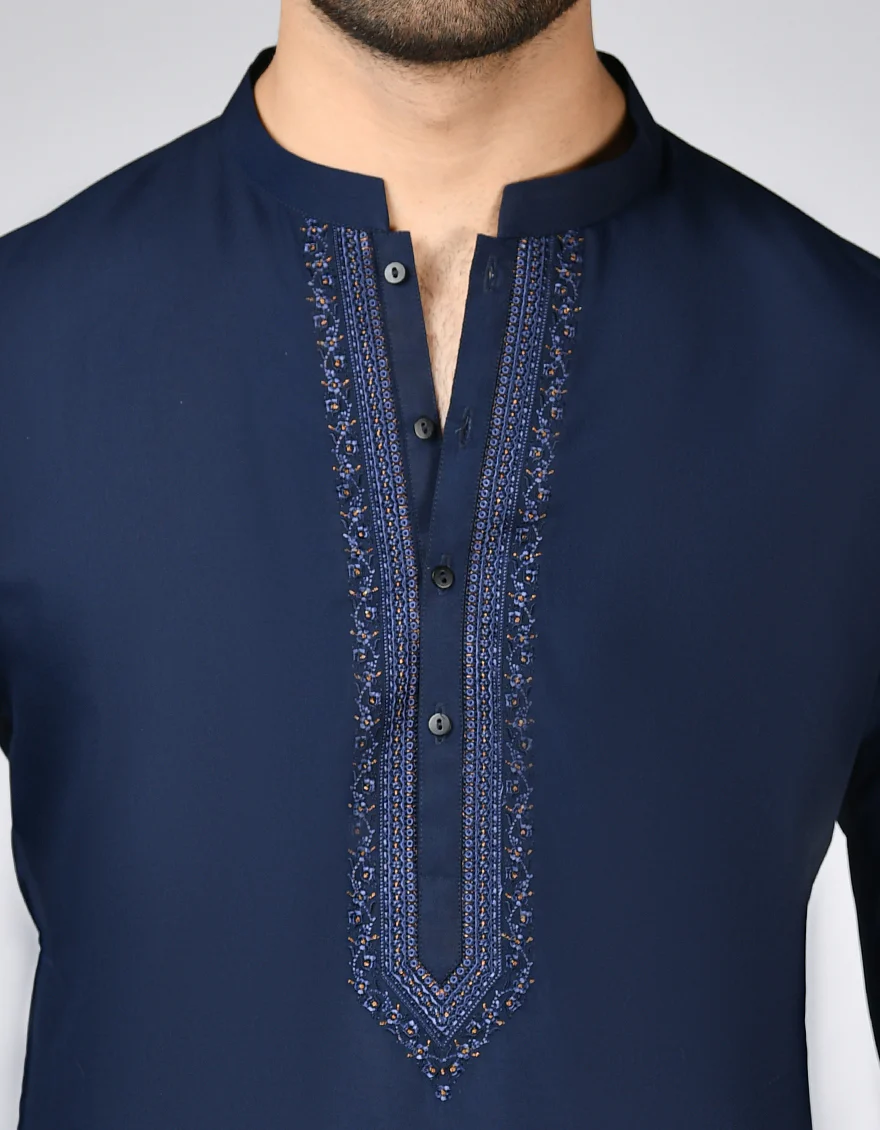 BLUE BLENDED KAMEEZ SHALWAR | JTKS-A-34891/S24/JJ9618-SF - Image 3