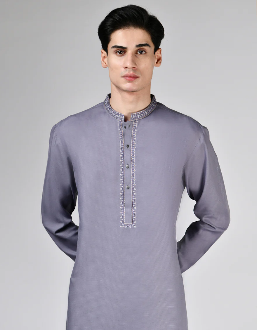 LIGHT PURPLE BLENDED KAMEEZ SHALWAR | JTKS-A-34924/S24/JJ9620-SF - Image 2
