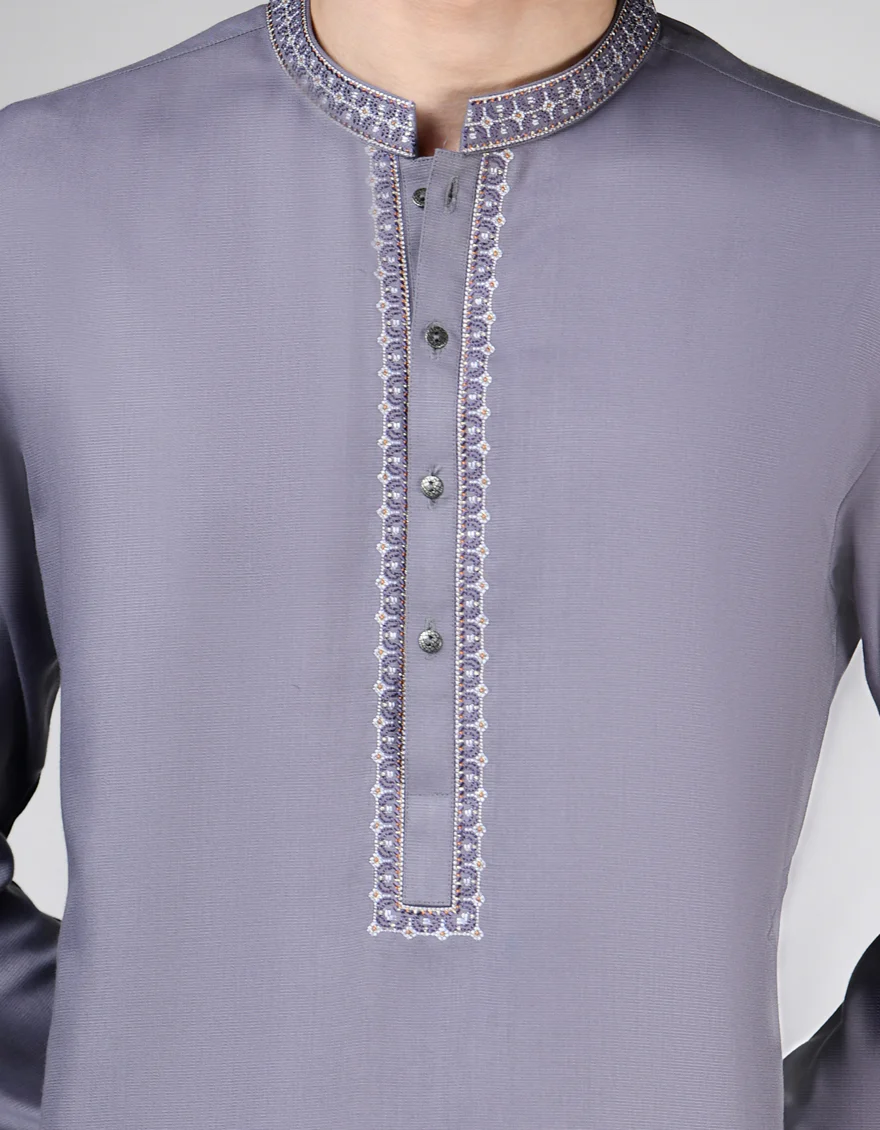 LIGHT PURPLE BLENDED KAMEEZ SHALWAR | JTKS-A-34924/S24/JJ9620-SF - Image 3
