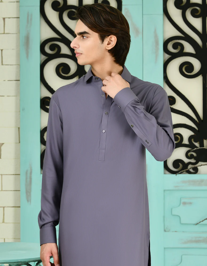 PURPLE BLENDED KAMEEZ SHALWAR | JTKS-A-39092/S24/JJ9053-PN - Image 2