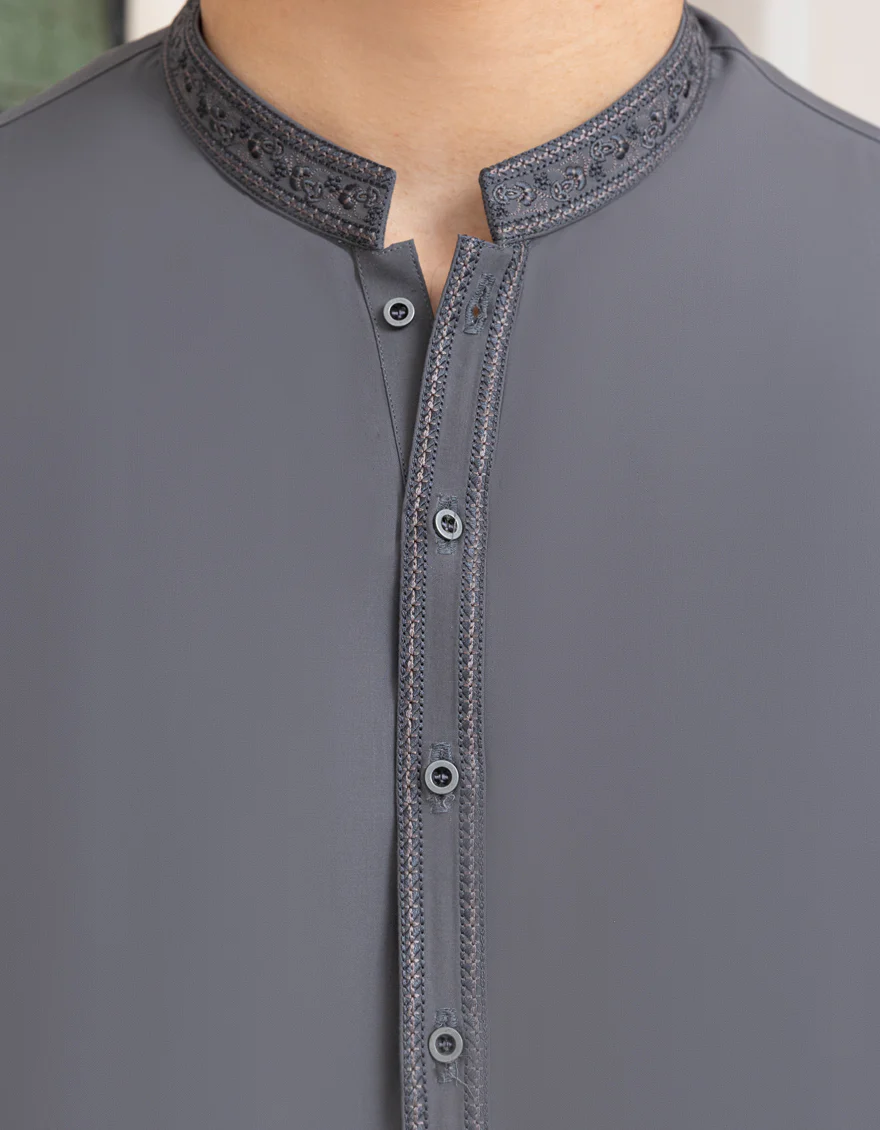 GREY BLENDED KAMEEZ SHALWAR | JTKS-A-39351/S25/JJ9869-SF - Image 3