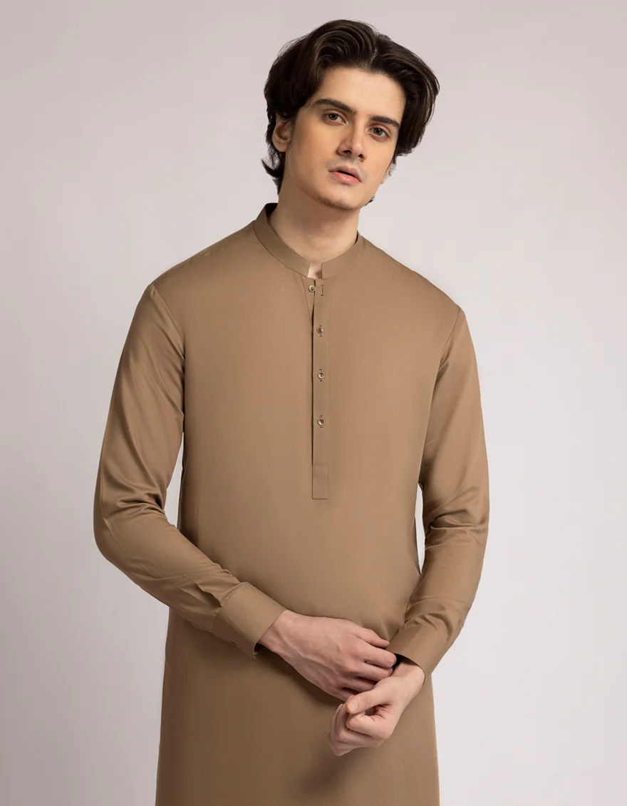 OLIVE BLENDED KAMEEZ SHALWAR | JTKS-A-39593/S25/JJ10431-CL - Image 2