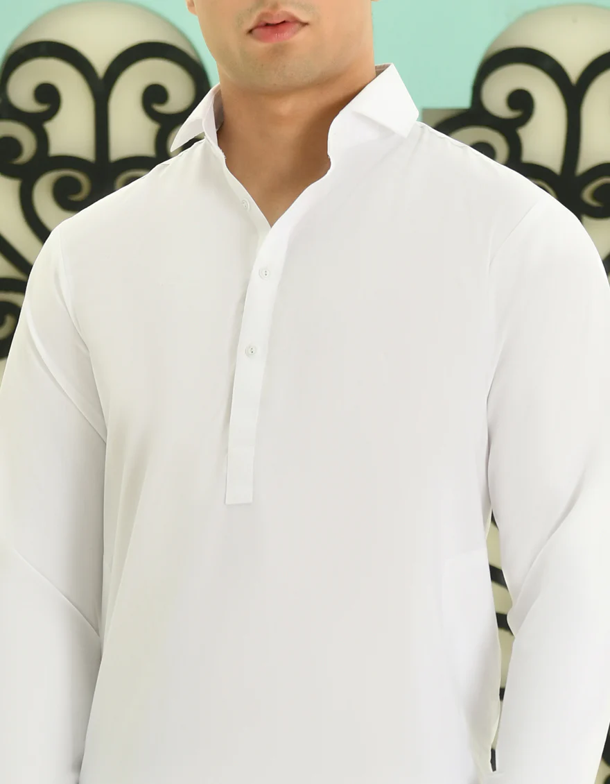 WHITE BLENDED KAMEEZ SHALWAR | JTKS-A-40224-R12-AP/S24/JJ9608-PN - Image 3