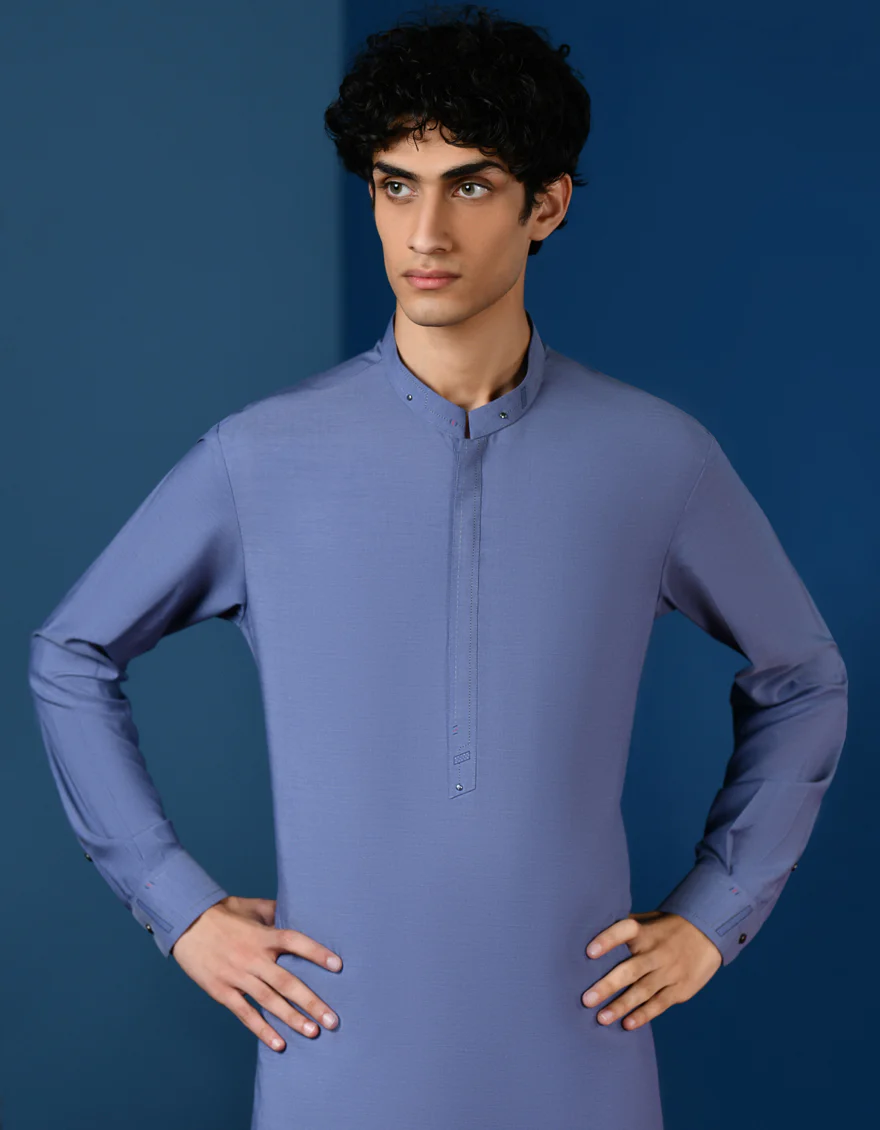 BLUE KAMEEZ SHALWAR | JTKS-A-46215/S23/JJ8709-CL - Image 2