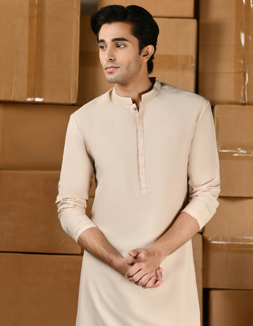 ORANGE BLENDED KAMEEZ SHALWAR | JTKS-A-46424/S24/JJ9344-SF - Image 2