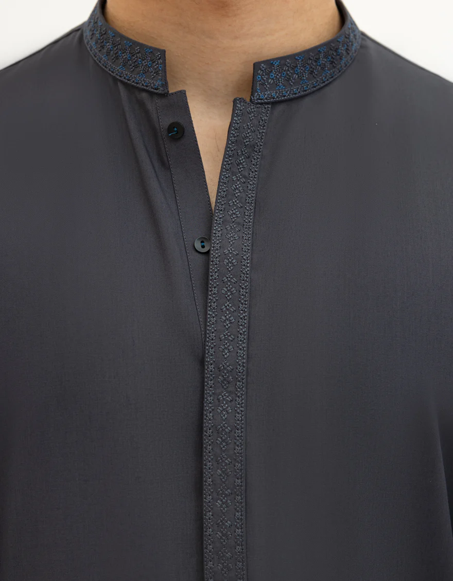 GREY BLENDED KAMEEZ SHALWAR | JTKS-A-46682/S25/JJ9818-SF - Image 3