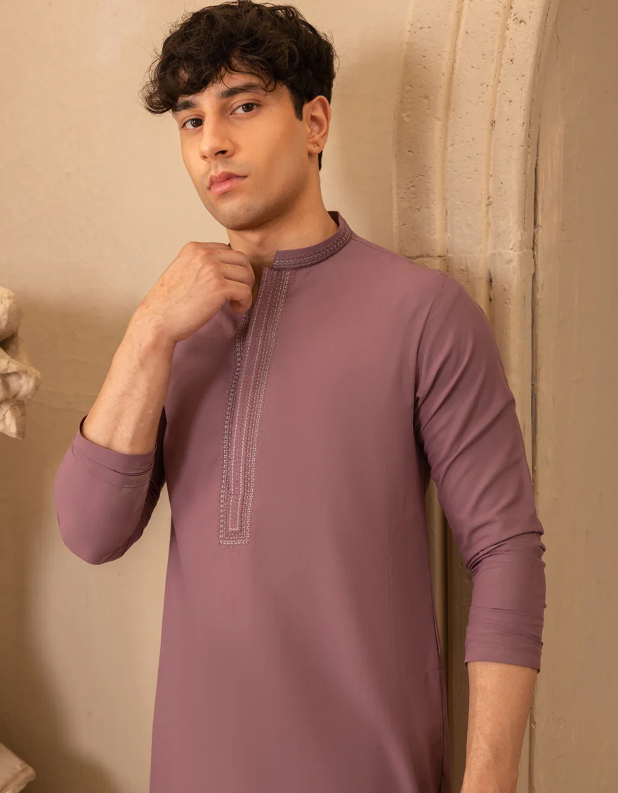 PURPLE BLENDED KAMEEZ SHALWAR | JTKS-A-46685/S25/JJ10032-SF - Image 2