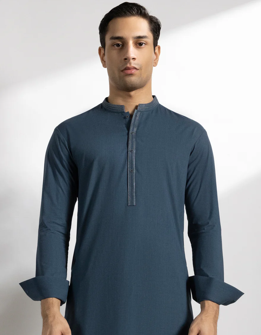 DENIM BLUE BLENDED KAMEEZ SHALWAR | JTKS-A-46742/S25/JJ9863-SF - Image 6