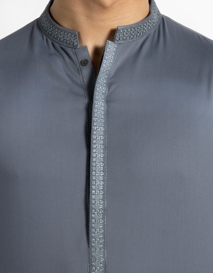 GREY BLENDED KAMEEZ SHALWAR | JTKS-A-46753/S25/JJ9823-SF - Image 3
