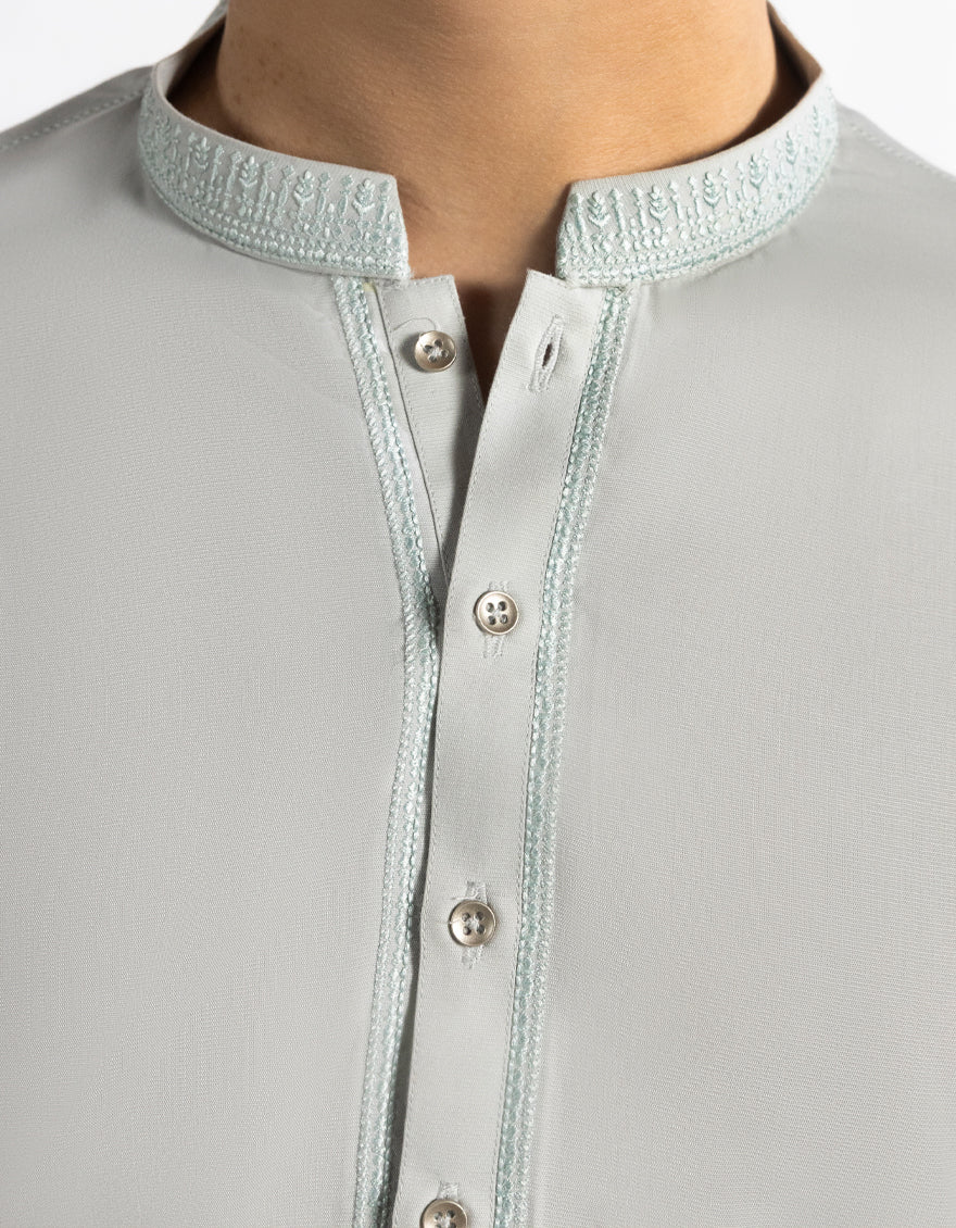ASH GREY BLENDED KAMEEZ SHALWAR | JTKS-A-46779/S25/JJ9844-SF - Image 4