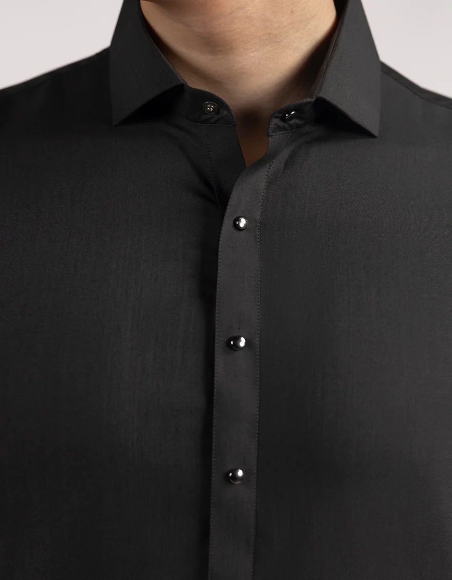 BLACK BLENDED KAMEEZ SHALWAR | JTKS-A-46820/S25/JJ9945-PN - Image 3