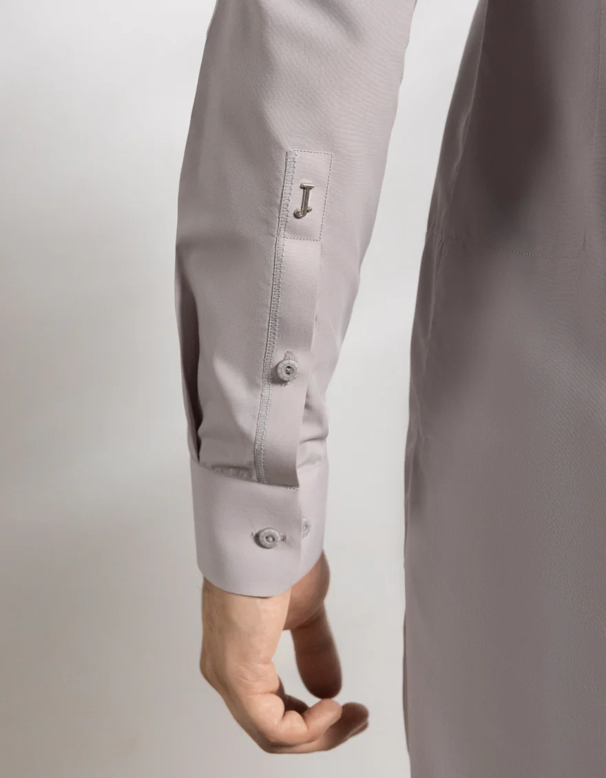 LIGHT GREY BLENDED KAMEEZ SHALWAR | JTKS-A-50295/S25/JJ10121-CL - Image 3