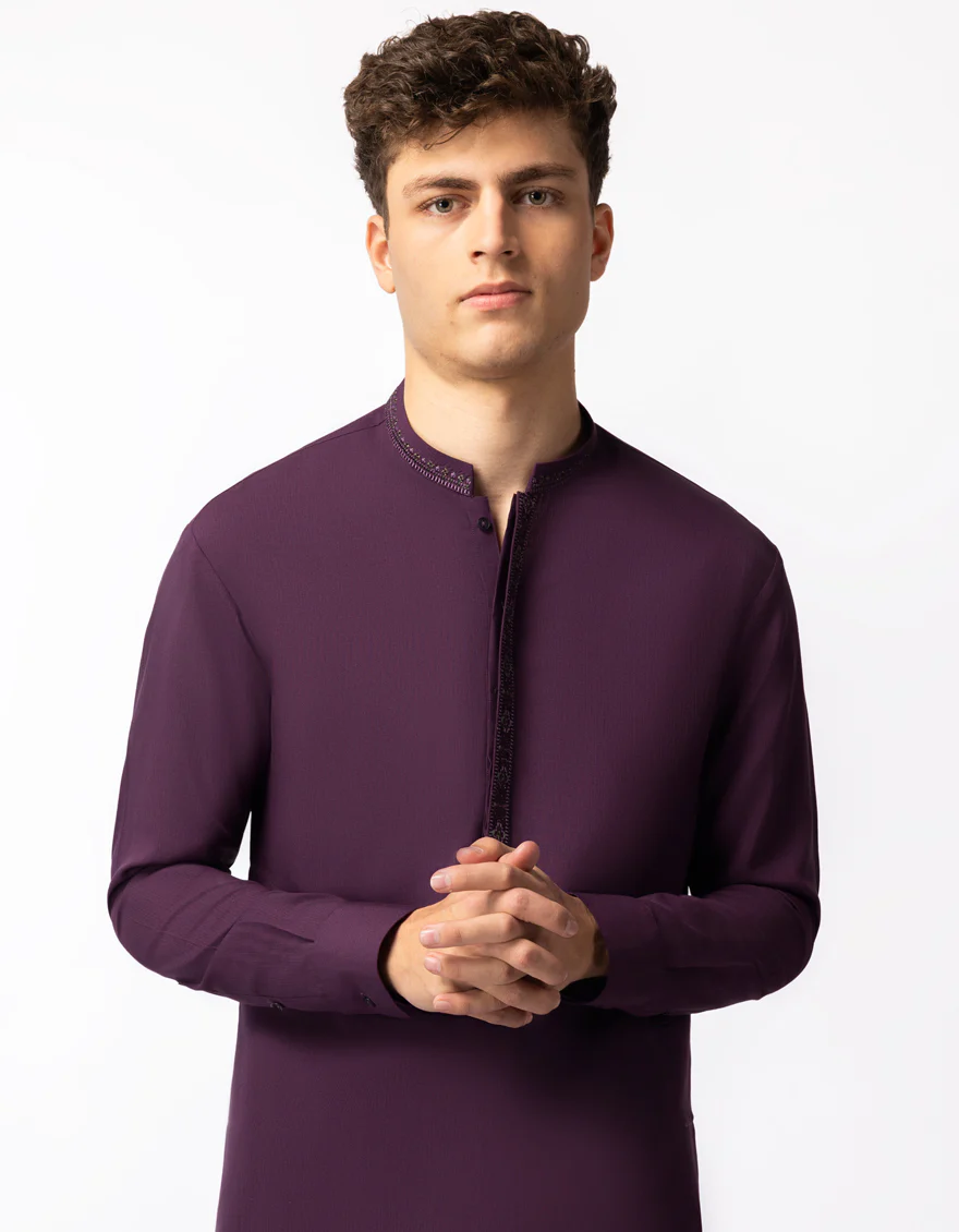 PURPLE BLENDED KAMEEZ SHALWAR | JTKS-A-50469/S26/JJ10425-SF - Image 2