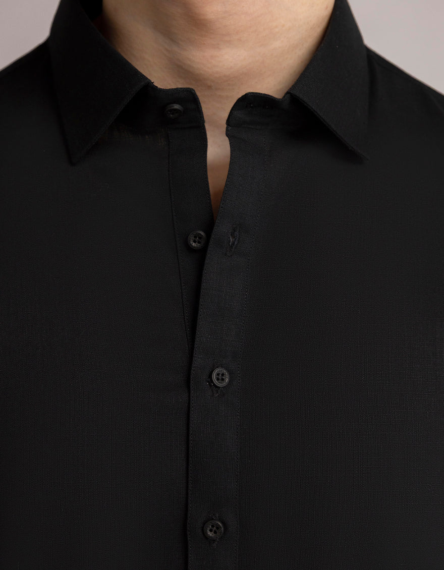 BLACK COTTON KAMEEZ SHALWAR | JTKS-A-50521/S25/JJ10451-CL - Image 3
