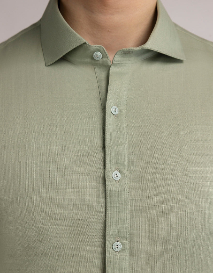 LIGHT GREEN COTTON KAMEEZ SHALWAR | JTKS-A-50522/S25/JJ10451-CL - Image 3