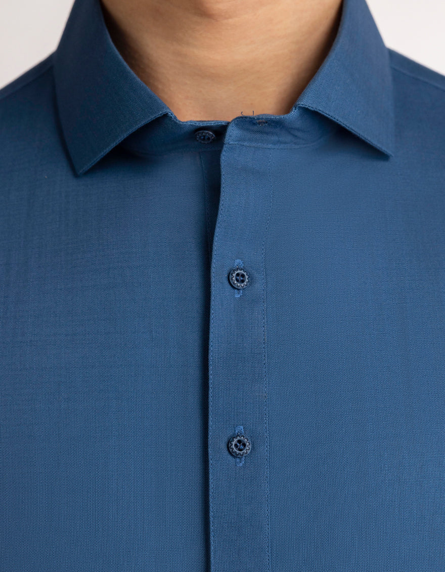 BLUE COTTON KAMEEZ SHALWAR | JTKS-A-50524/S25/JJ10451-CL - Image 3