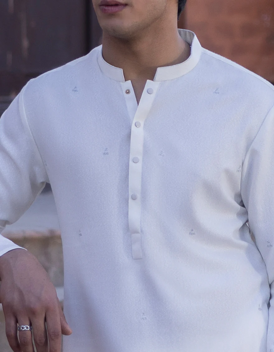CREAM BLENDED KAMEEZ SHALWAR | JTKS-A-US-34351/S23/JJ8712-FL - Image 2