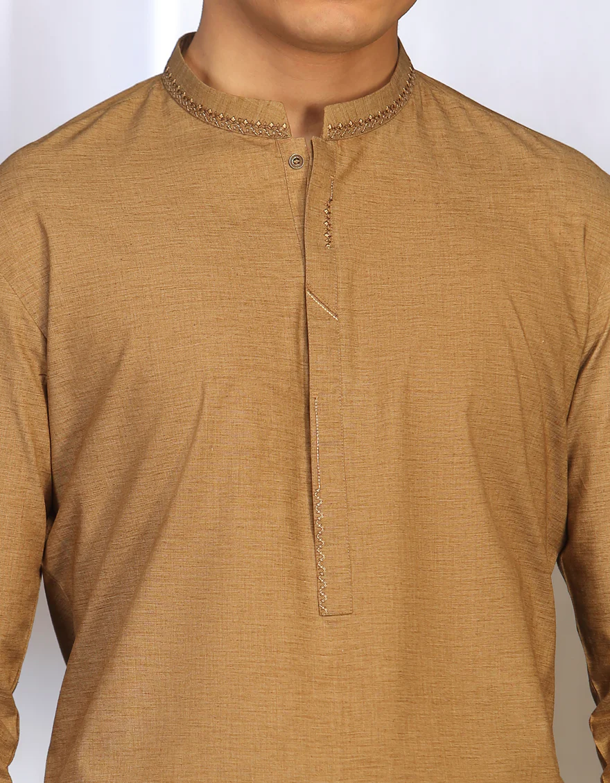 SAND BLENDED KAMEEZ SHALWAR | JTKS-A-US-41243/S23/JJ8284-CL - Image 2
