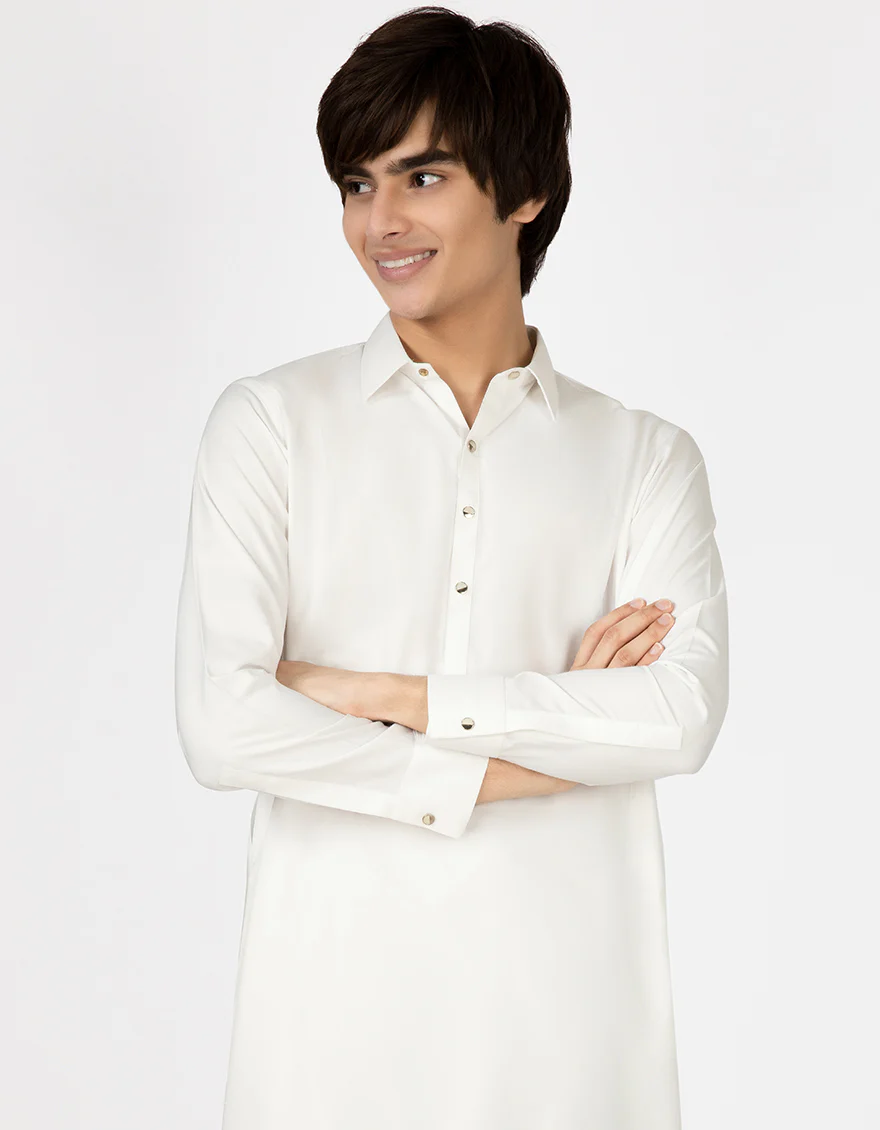 WHITE VISCOSE KAMEEZ SHALWAR | JTKS-A-US-44026/S22/JJ8346-PN - Image 2