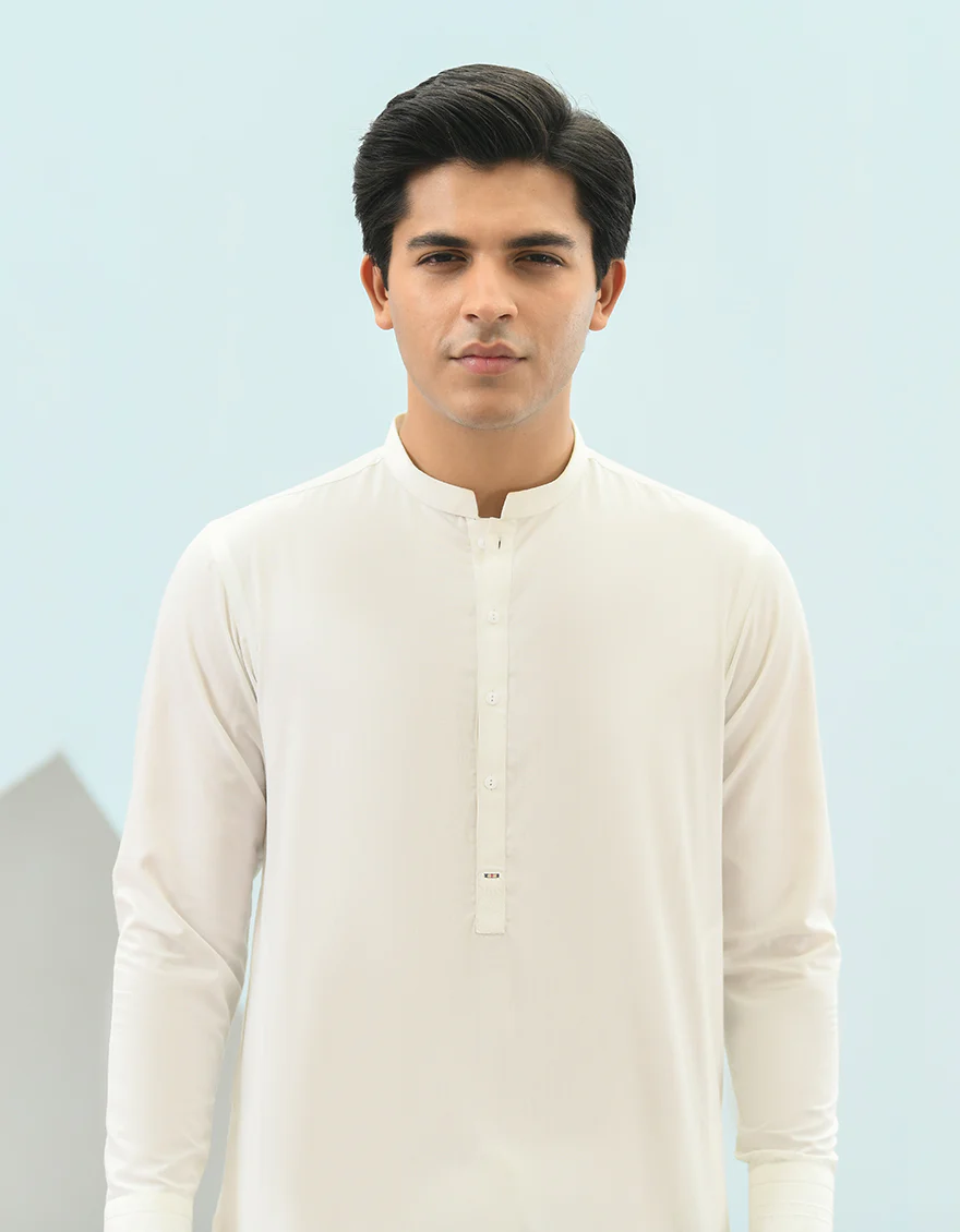 OFF WHITE VISCOSE KAMEEZ SHALWAR | JTKS-A-US-44099/S22/JJ8260-CL - Image 2