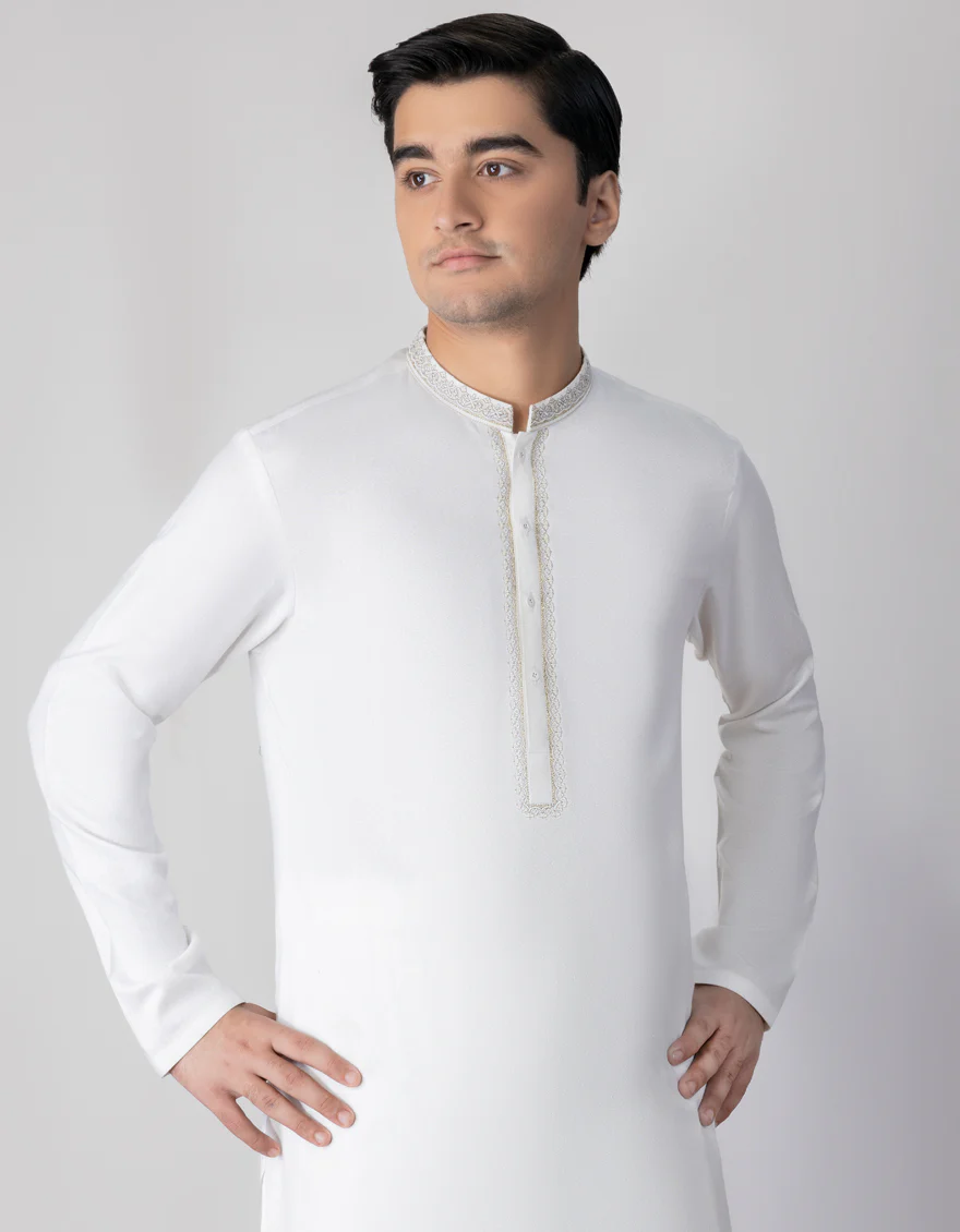 WHITE BLENDED KAMEEZ SHALWAR | JTKS-A-US-46116/S23/JJ7568-FL - Image 3