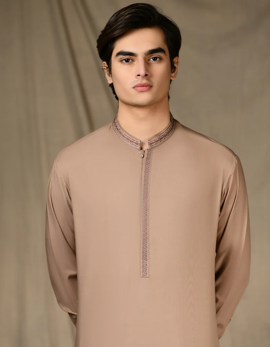 BROWN KAMEEZ SHALWAR | JTKS-S-34643/S24/JJ8 - Image 2