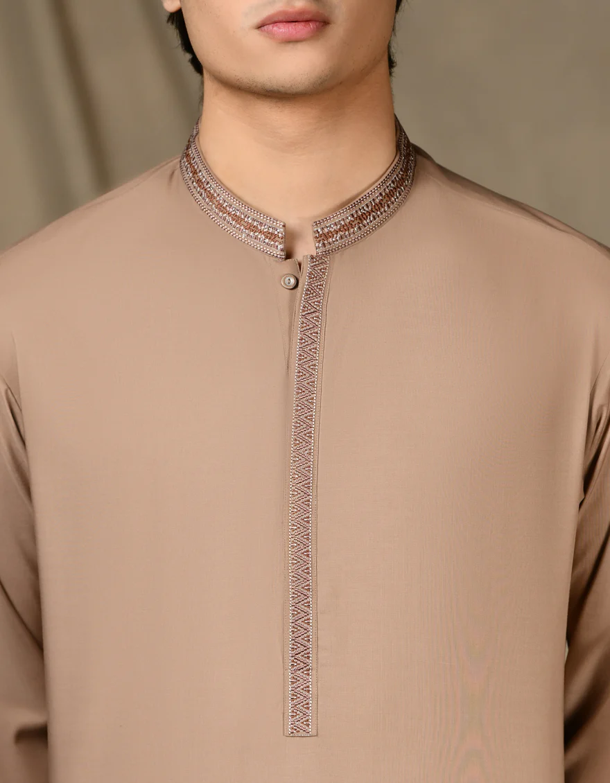 BROWN KAMEEZ SHALWAR | JTKS-S-34643/S24/JJ8 - Image 3