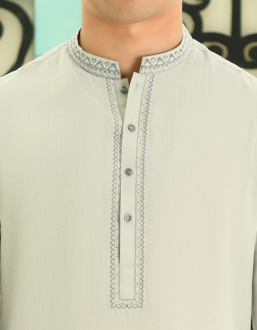 GREY BLENDED KAMEEZ SHALWAR | JTKS-S-46230/S24/JJ8814-SF - Image 3