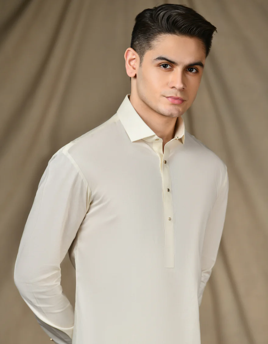 WHITE COTTON KAMEEZ SHALWAR | JTKS-S-46270/S24/JJ9 - Image 2