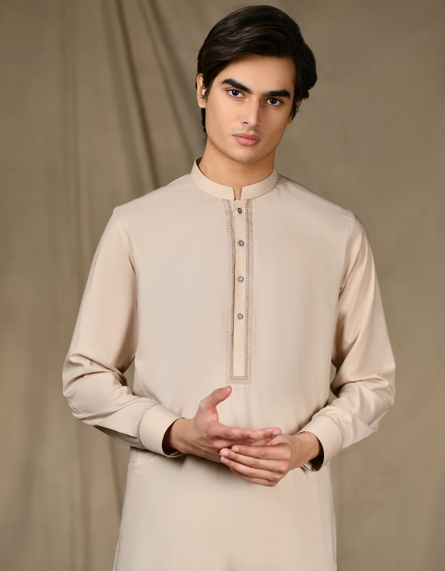 BROWN KAMEEZ SHALWAR | JTKS-S-46302/S24/JJ8 - Image 2